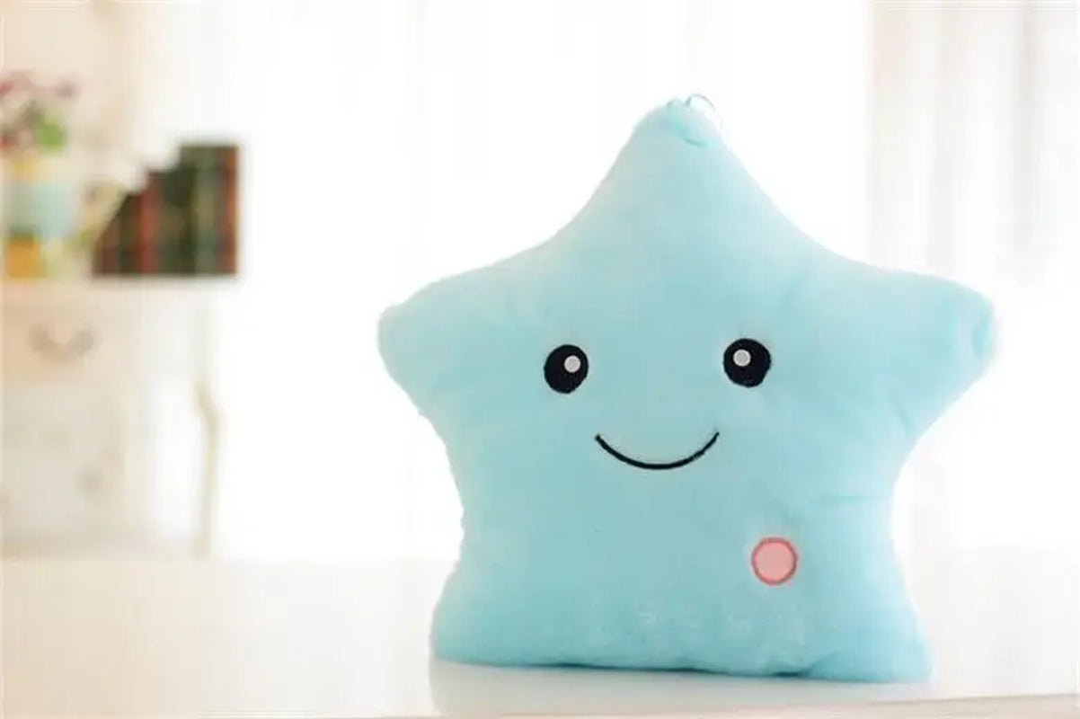 34CM Creative Toy Luminous Pillow Soft Stuffed Plush Glowing Colorful Stars Cushion Led Light Toys Gift for Kids Children Girls