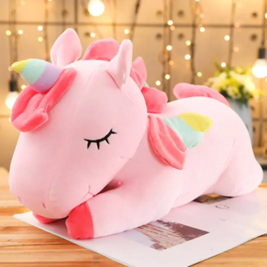 Kawaii Horse Plush 25/50Cm Soft Stuffed Huggable Dolls Animal Acompany Toys Children Girl Birthday Gifts