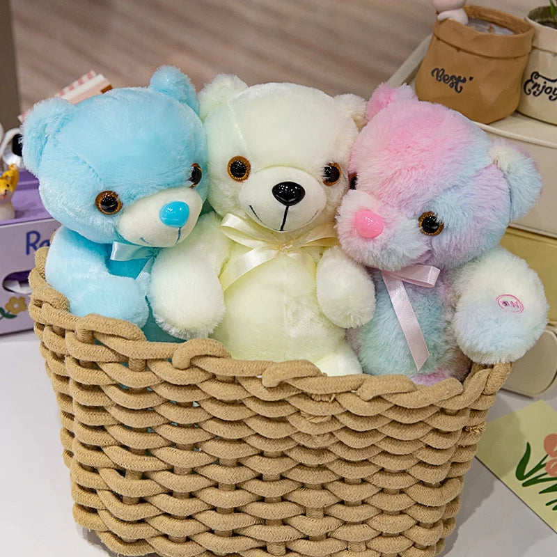 Colorful Glowing Bear Plush Toy Luminous Creative Light up LED Teddy Bear Xmas Gift Kids Birthday Gift