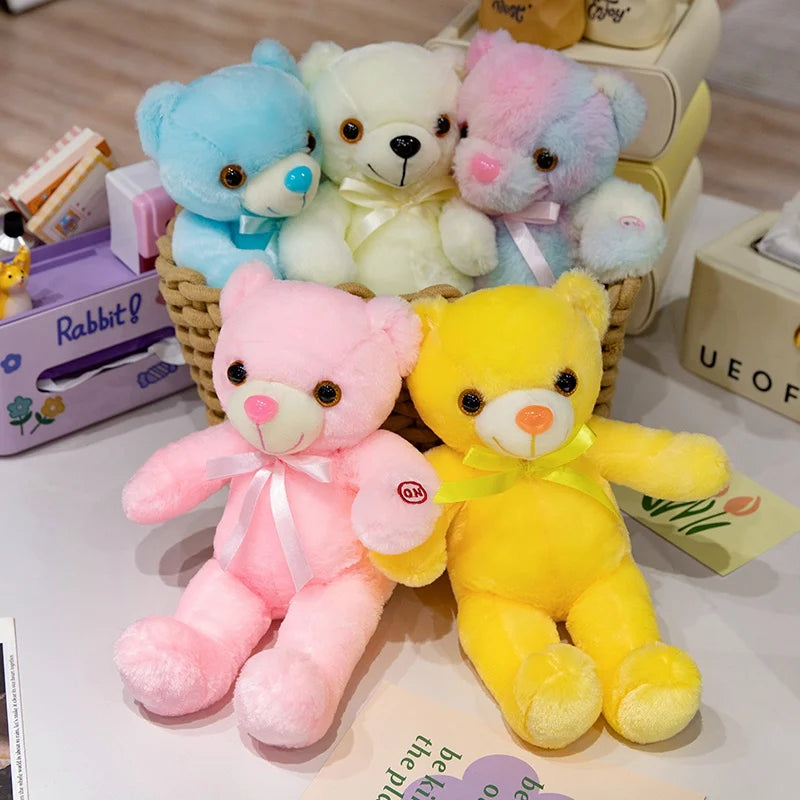 Colorful Glowing Bear Plush Toy Luminous Creative Light up LED Teddy Bear Xmas Gift Kids Birthday Gift