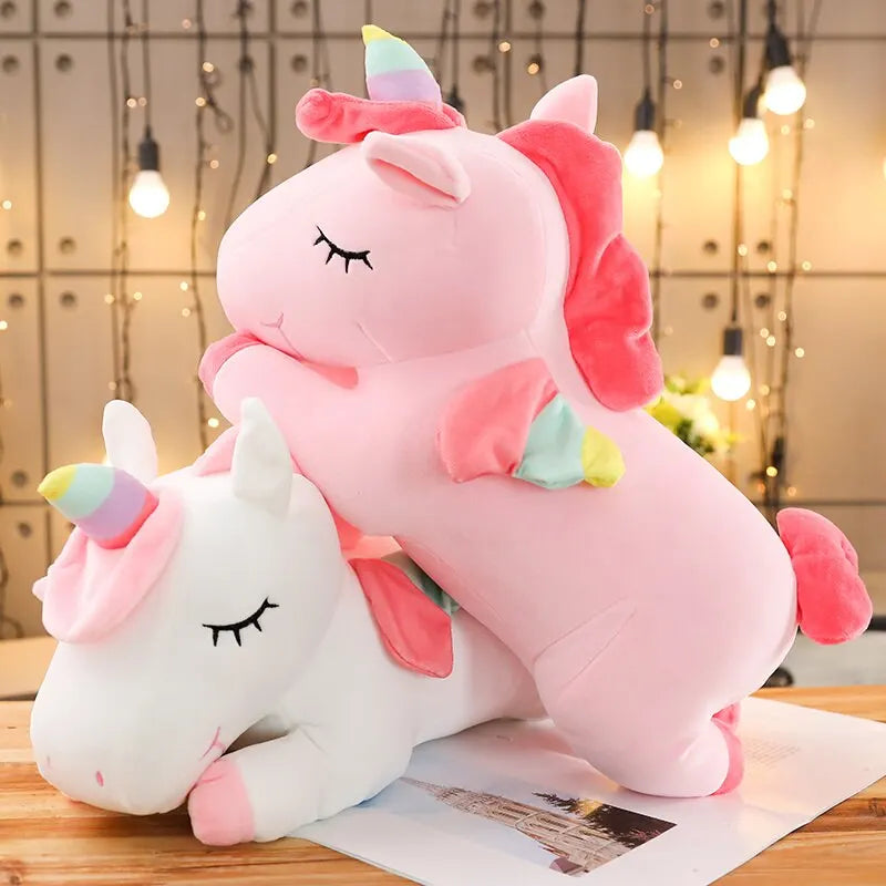 Kawaii Horse Plush 25/50Cm Soft Stuffed Huggable Dolls Animal Acompany Toys Children Girl Birthday Gifts